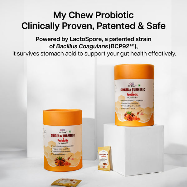 Ginger & Turmeric + Probiotic Gummies