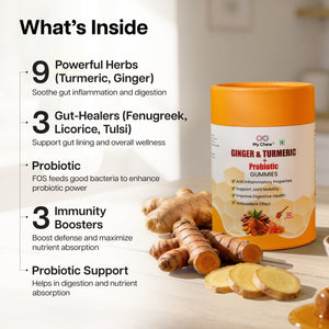 Ginger & Turmeric + Probiotic Gummies