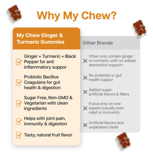 Ginger & Turmeric + Probiotic Gummies