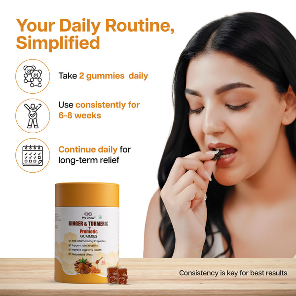 Ginger & Turmeric + Probiotic Gummies